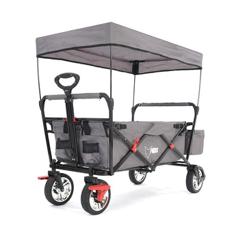 FUXTEC faltbarer Bollerwagen CT500 mit Sonnendach, grau