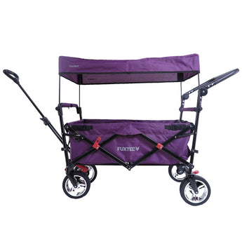 FUXTEC faltbarer Bollerwagen FX-CT700P mit UV-Schutz-Sonnendach, purpur