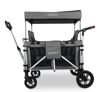 FUXTEC faltbarer 4-Sitzer XL Luxus Bollerwagen FX-CTXL900, Premium Grau