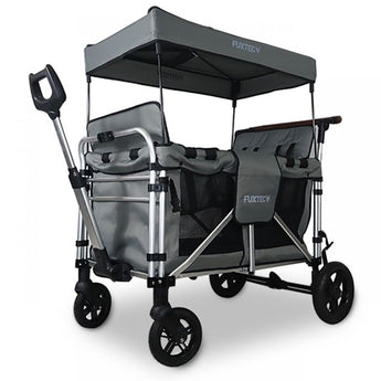 FUXTEC faltbarer 4-Sitzer XL Luxus Bollerwagen FX-CTXL900, grau
