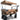 FROSAL Bollerwagen Nick PRO braun faltbar mit Schiebegriff Dach & Bremse