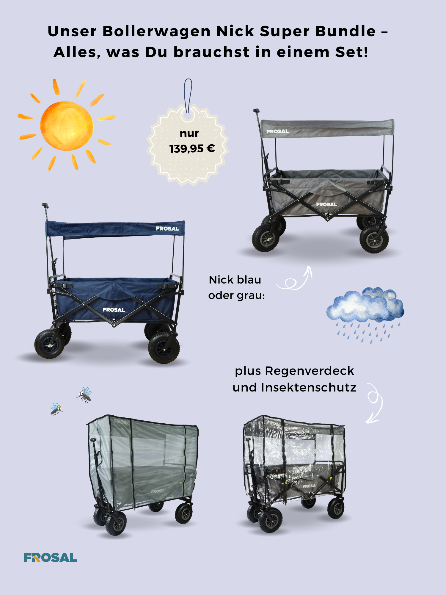 Banner Frosal Unser Bollerwagen Nick Super Bundle - Alles, was Du brauchst in einem Set