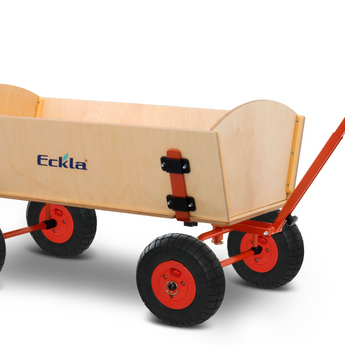 ECKLA Holzbollerwagen Long Trailer mit pannensicherer Bereifung