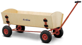 ECKLA Holzbollerwagen XXL FUN Hinterachslenkung mit pannensicherer Bereifung