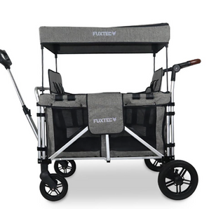 FUXTEC faltbarer 4-Sitzer XL Luxus Bollerwagen FX-CTXL900, Premium Grau